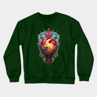 Decorative Heart Crewneck Sweatshirt